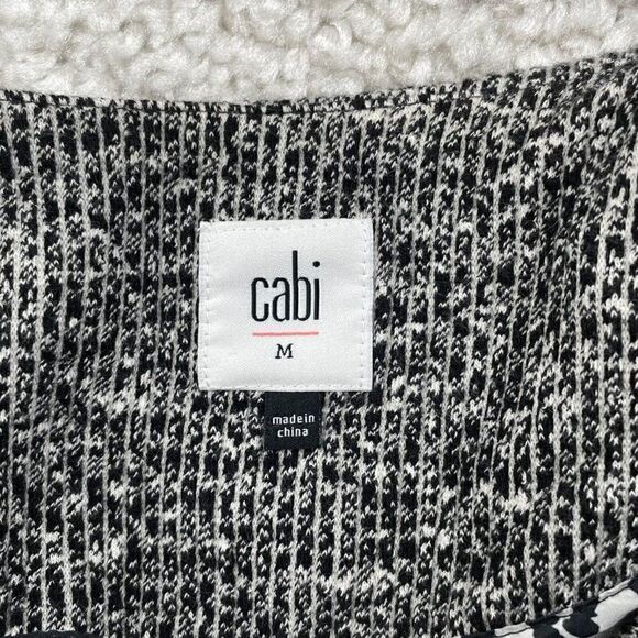 Cabi The Times Jacket 3/4 Sleeve Tweed Black White - Picture 5 of 13